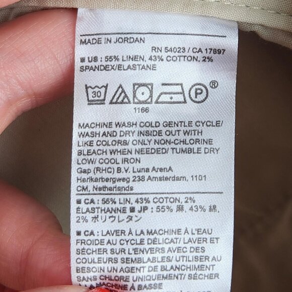 Banana Republic Shorts Womens 10 Cream Herringbone Linen Blend Pleated High Rise - Picture 10 of 11